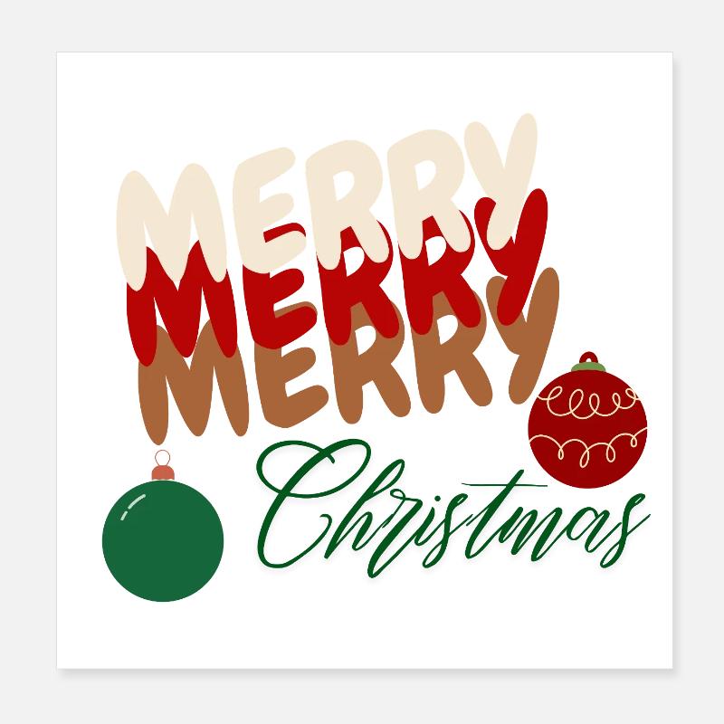 Décorations de lettres de Noël Poster 20 x 20 cm