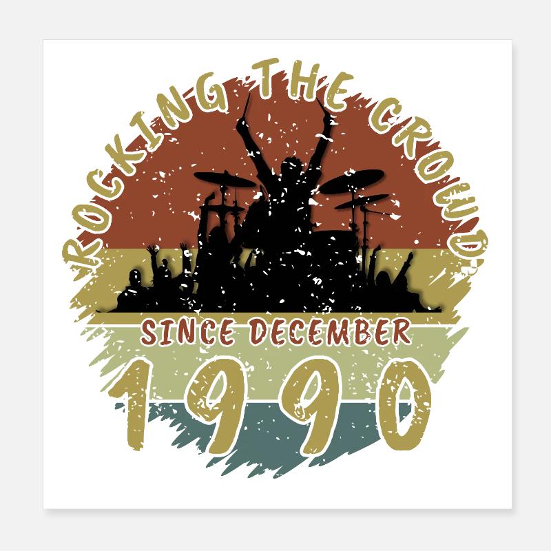 35. Geburtstag Rocking the crowd DRM 12/1990 Poster 20x20 cm