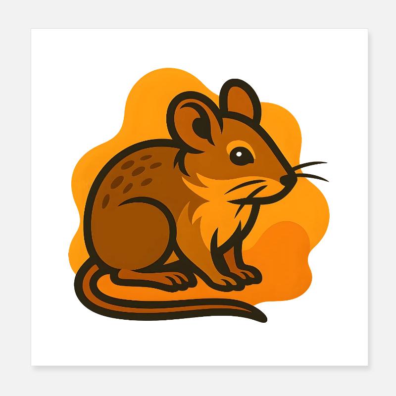 Mouse in sun background Poster 8" x 8" (20x20 cm)