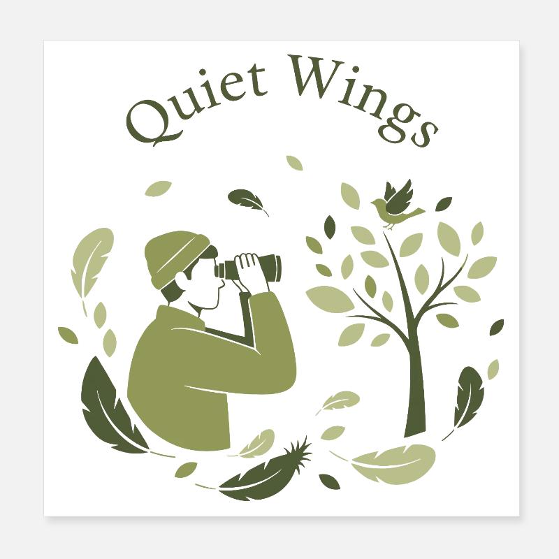 Ailes silencieuses Poster 20 x 20 cm