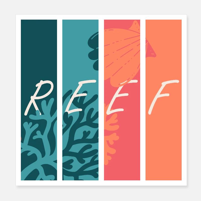 Reef Vibes Poster 8" x 8" (20x20 cm)