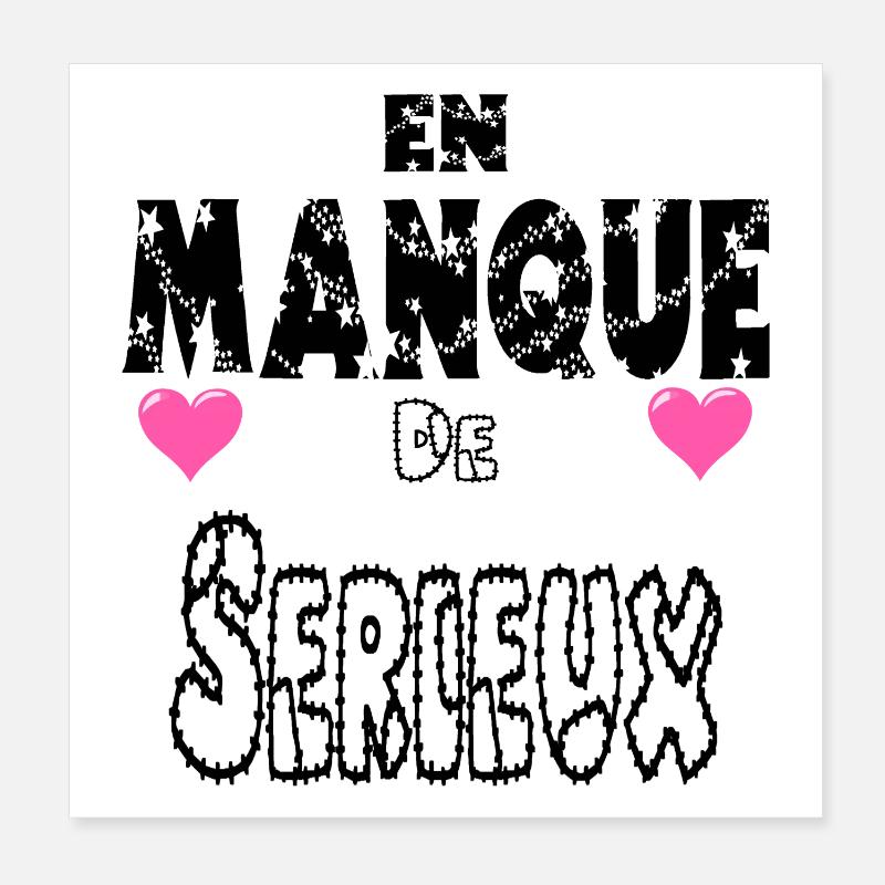 En Manque de Sérieux Poster 20 x 20 cm