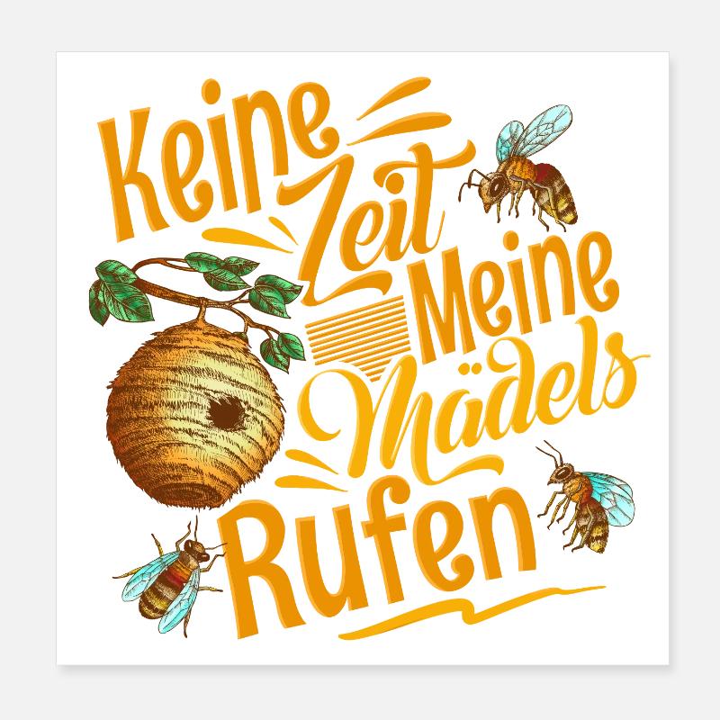 Imker Poster 20x20 cm