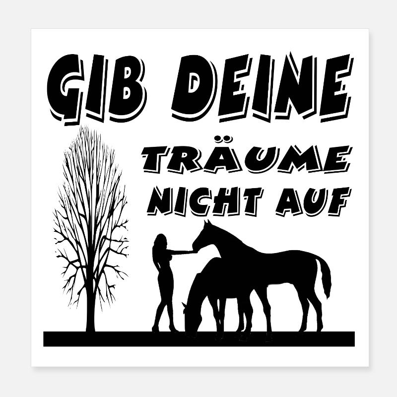 Pferde Poster 20x20 cm