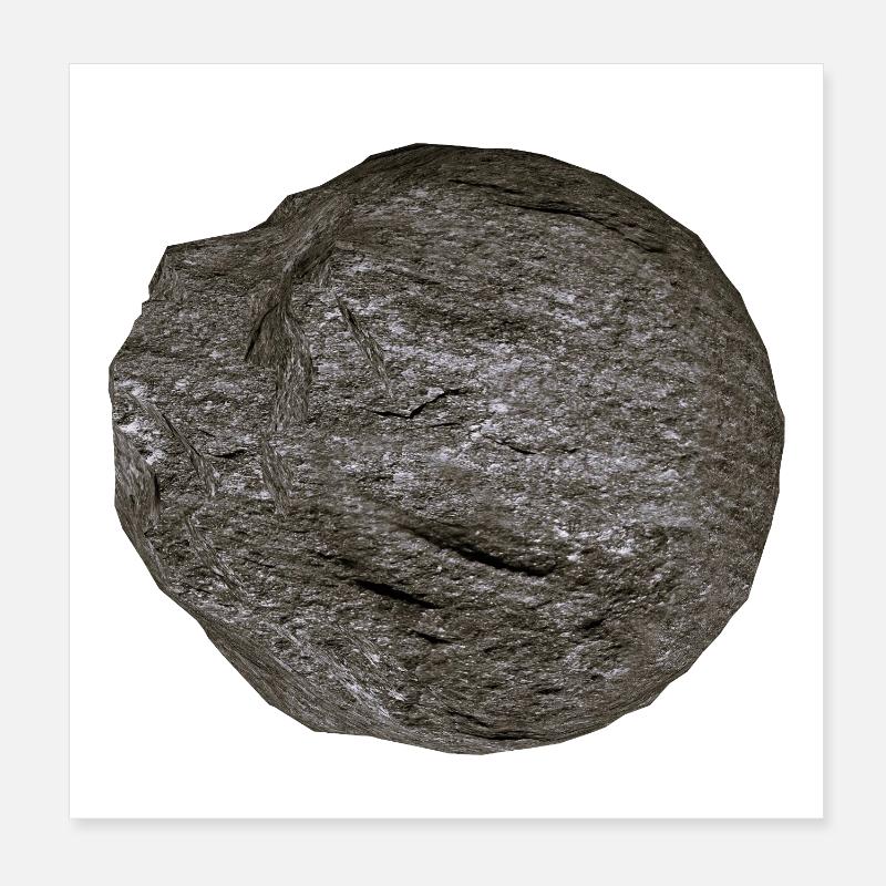 Rough Rock Ball Granite Texture Poster 8" x 8" (20x20 cm)