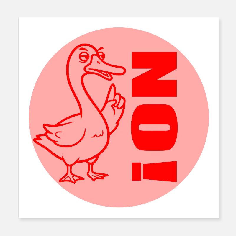 DRÔLE D’OIE PROFESSEUR NON Poster 20 x 20 cm