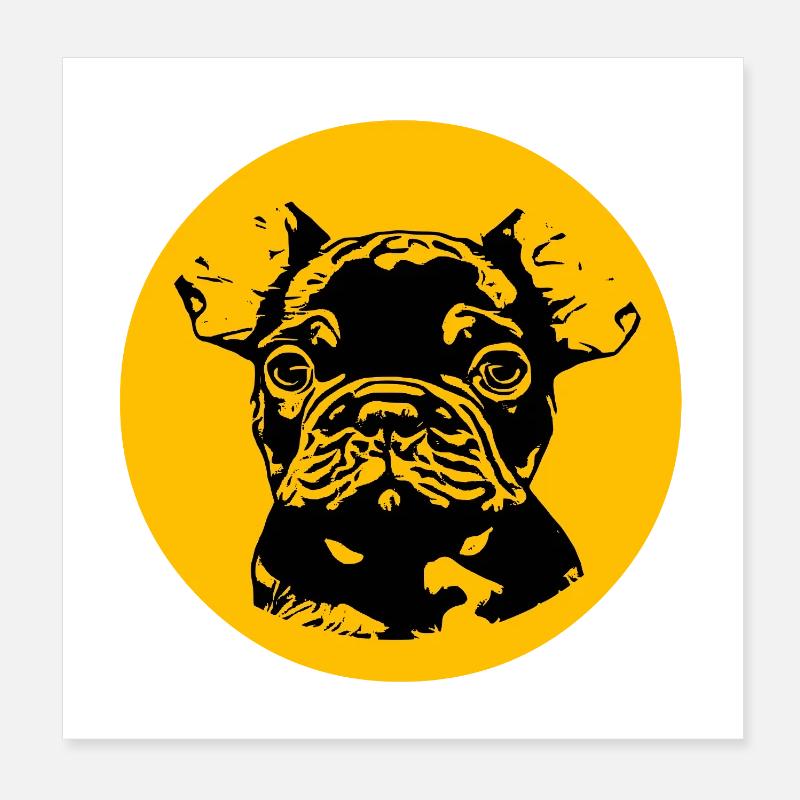 Bouledogue Poster 20 x 20 cm