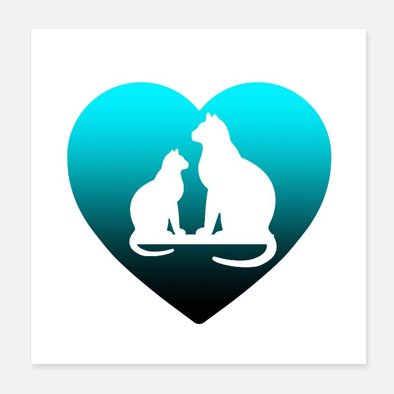 Katzen Poster 20x20 cm