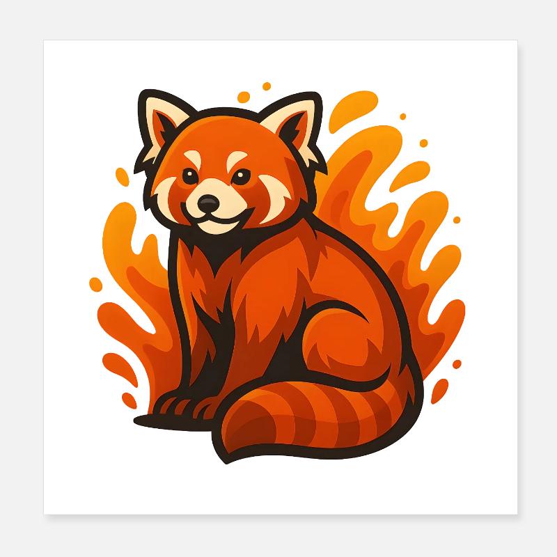Panda roux ardent Poster 20 x 20 cm