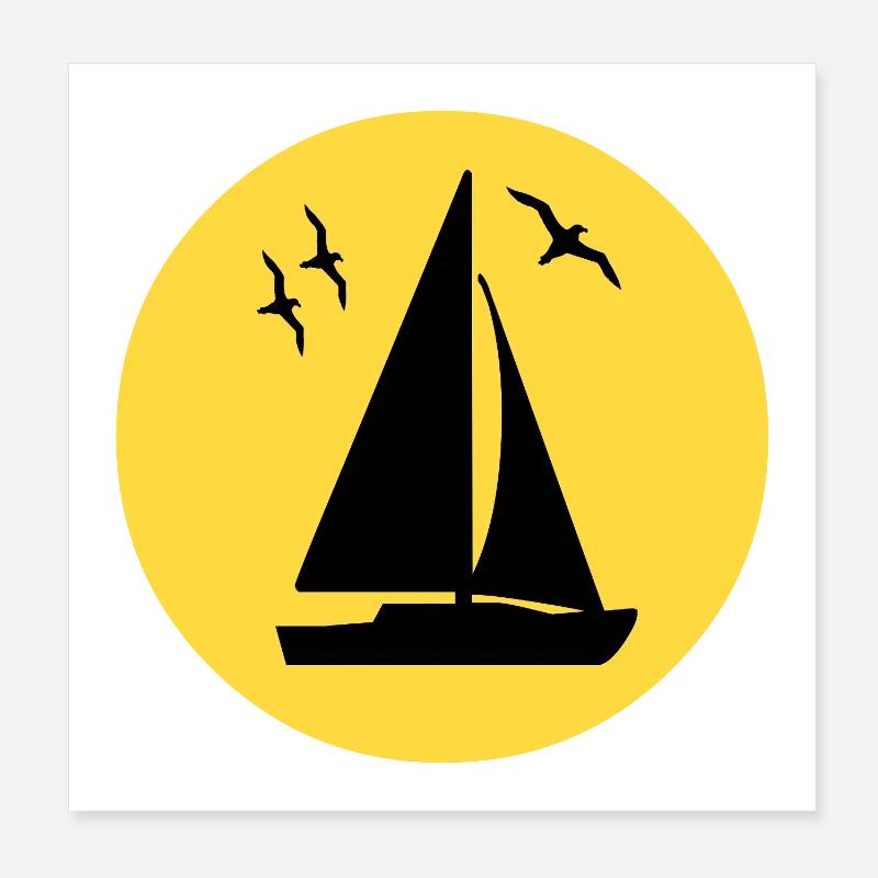 Sail Poster 8" x 8" (20x20 cm)