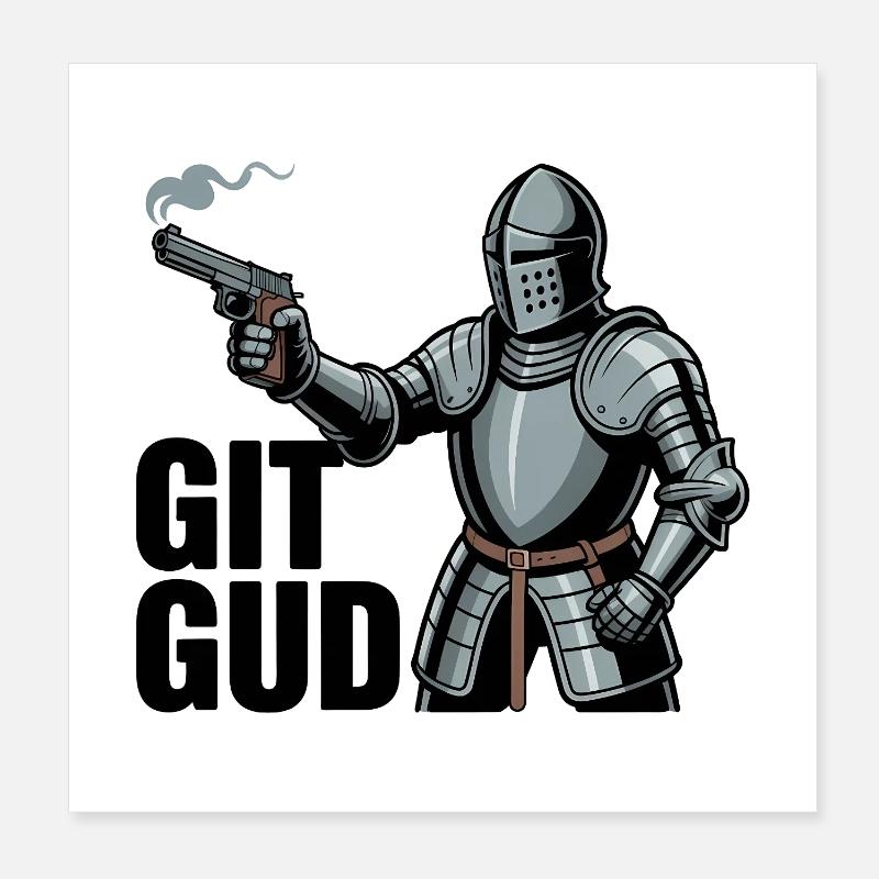 Gid Gud – Lustige Gaming-Memes Poster 20x20 cm