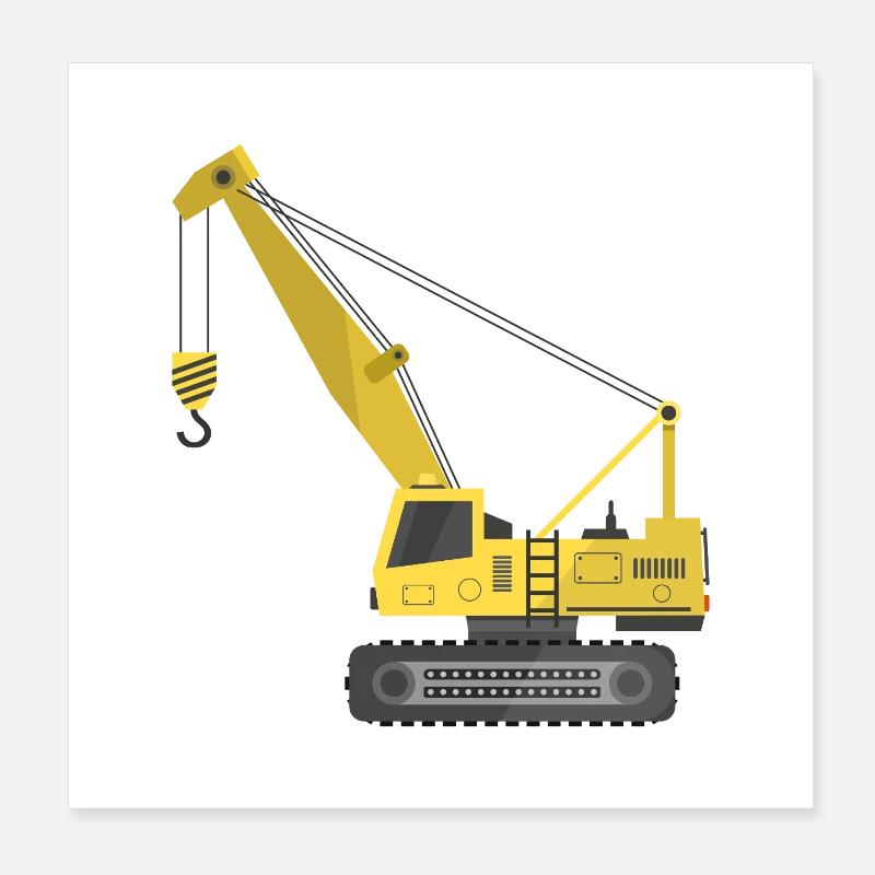 Grue chenillante Poster 20 x 20 cm