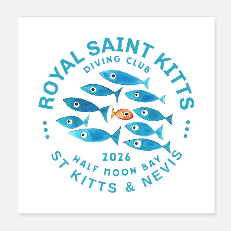 Royal Saint Kitts Tauchen 2026 Poster 20x20 cm