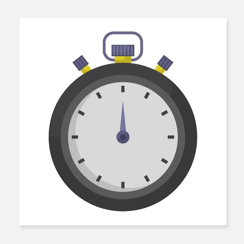 Stopwatch Poster 8" x 8" (20x20 cm)