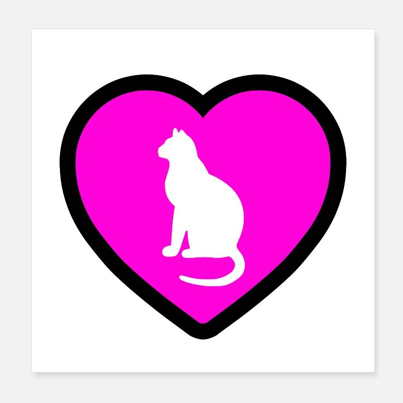 Chat Poster 20 x 20 cm