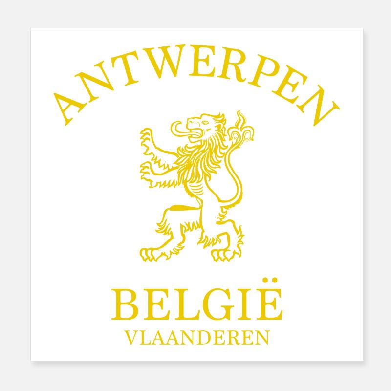 Antwerpen Antwerp Belgium Poster 20x20 cm
