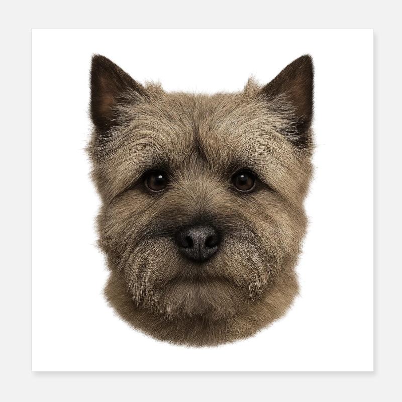 Terrierkopf Poster 20x20 cm