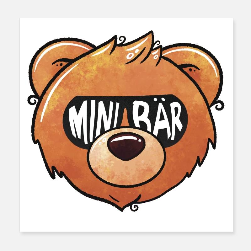 Bear Child Poster 8" x 8" (20x20 cm)