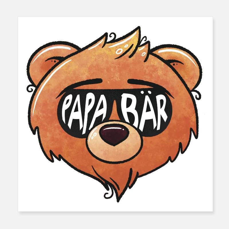Ours Papa Poster 20 x 20 cm