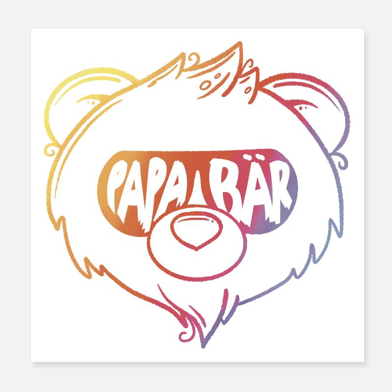 Ours Papa Poster 20 x 20 cm