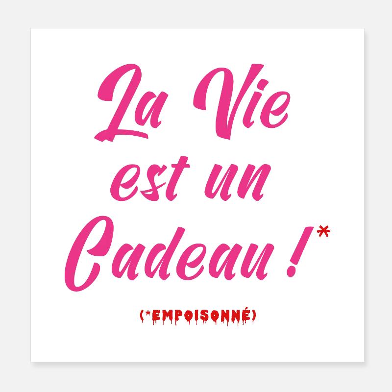 LIFE IS A GIFT (poisoned) Poster 8" x 8" (20x20 cm)