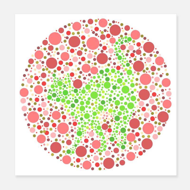 Farbtest Katze Poster 20x20 cm