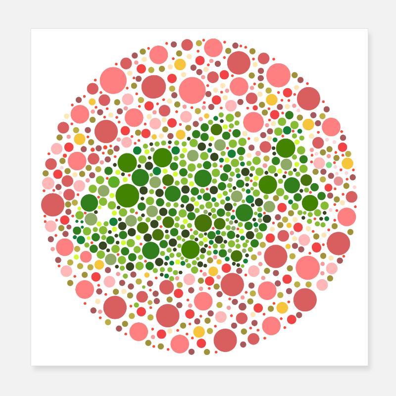 Fish Color Test Poster 8" x 8" (20x20 cm)