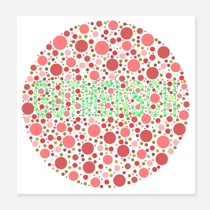 Police de test couleur Poster 20 x 20 cm