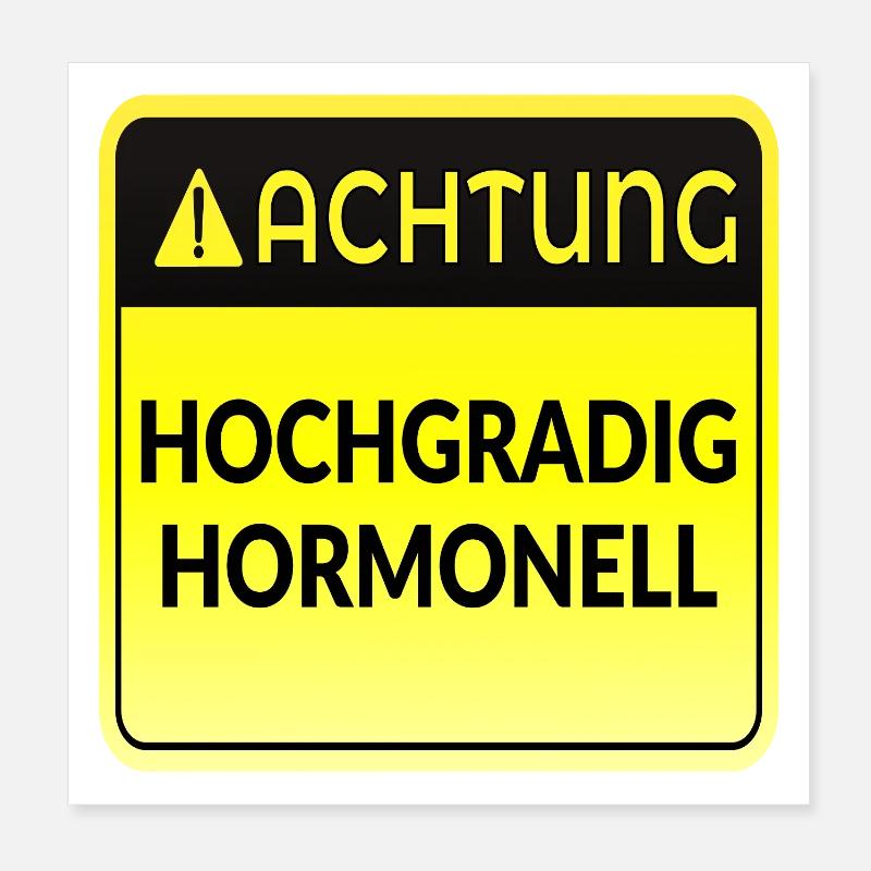 ATTENTION HORMONES MENOPAUSE Poster 8" x 8" (20x20 cm)