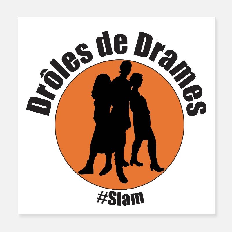 Drôles de Drames Slam Poster 20 x 20 cm