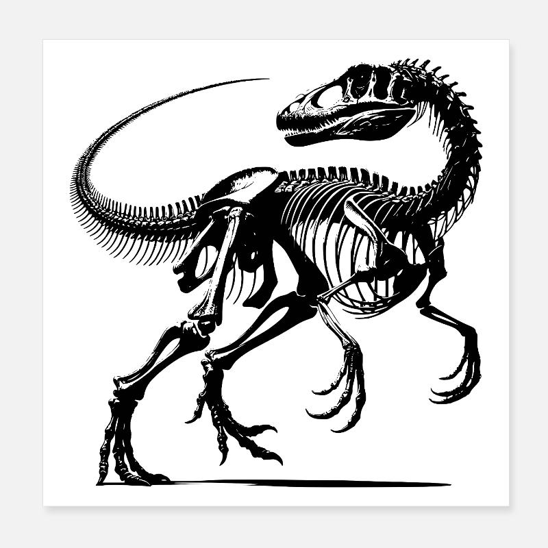 Dinosaurs - I was cool before there were fossils Poster 8" x 8" (20x20 cm)