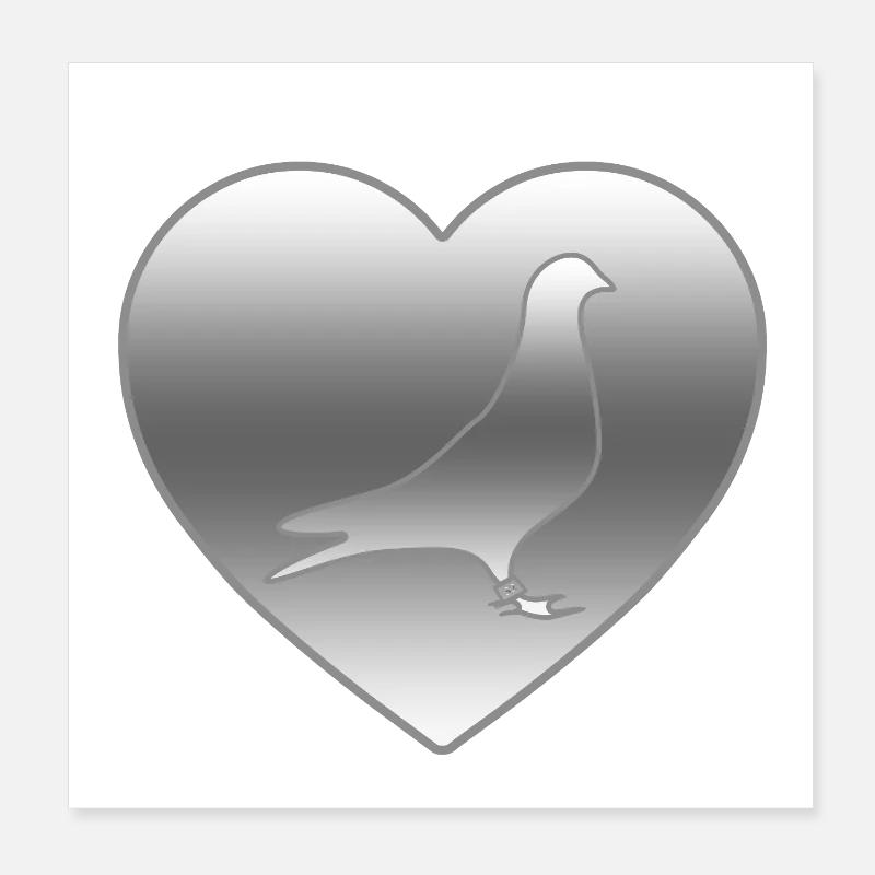 Doves Poster 8" x 8" (20x20 cm)