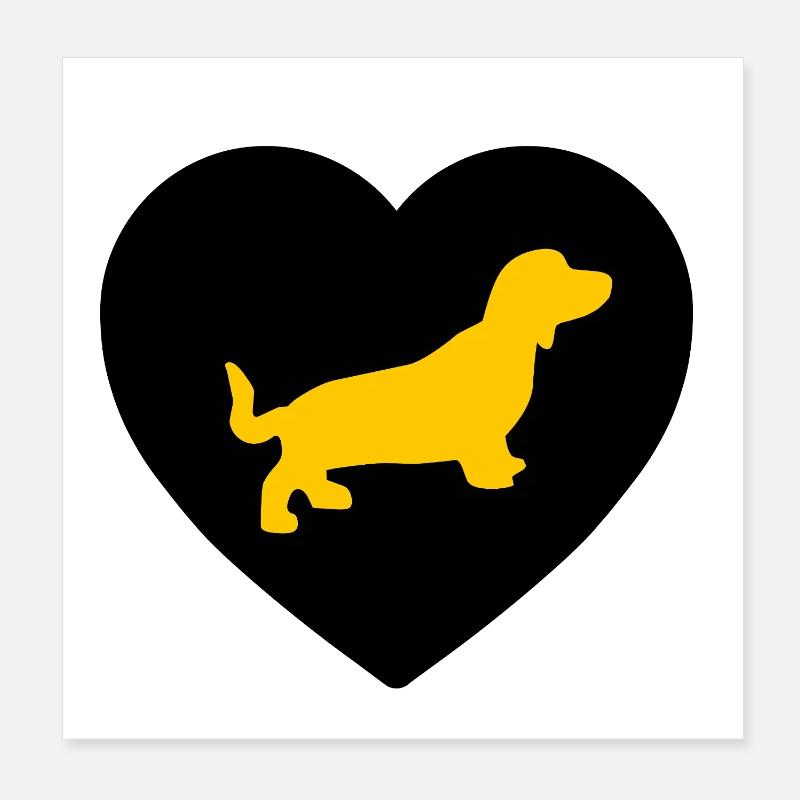 Dachshund Poster 8" x 8" (20x20 cm)