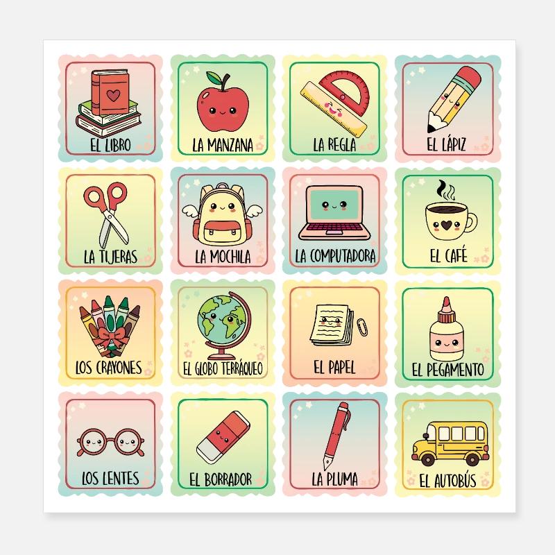 Zweisprachige Spanischlehrerin Poster 20x20 cm