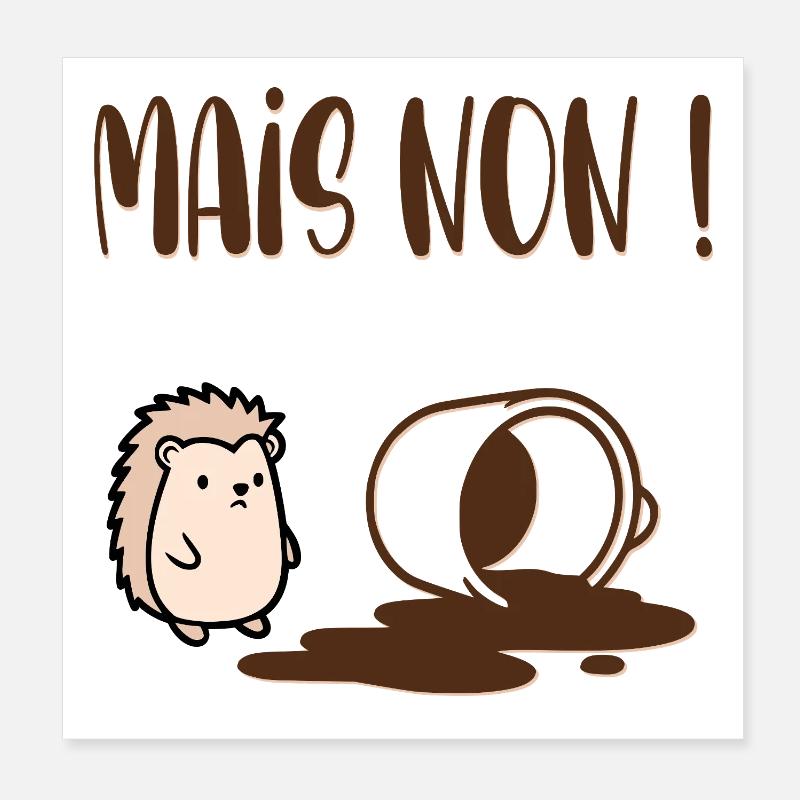 Mais Non Café Poster 20 x 20 cm