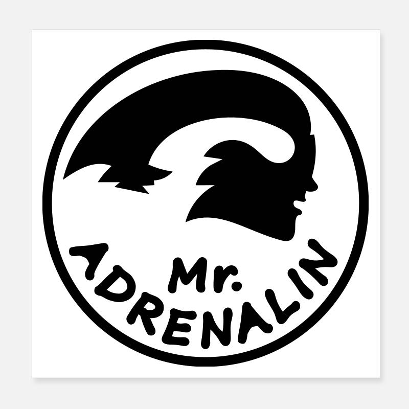 Mr. Adrenaline Race Poster 8" x 8" (20x20 cm)