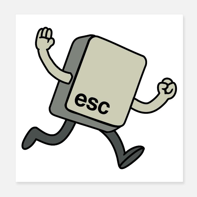 Touche Esc Poster 20 x 20 cm