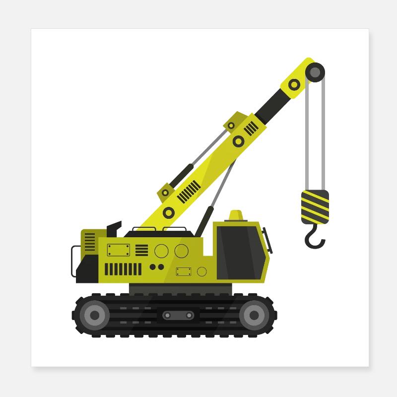 Crawler crane Poster 8" x 8" (20x20 cm)