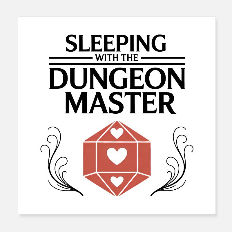 Sleeping with the DM - Funny D'n'D Poster 20 x 20 cm