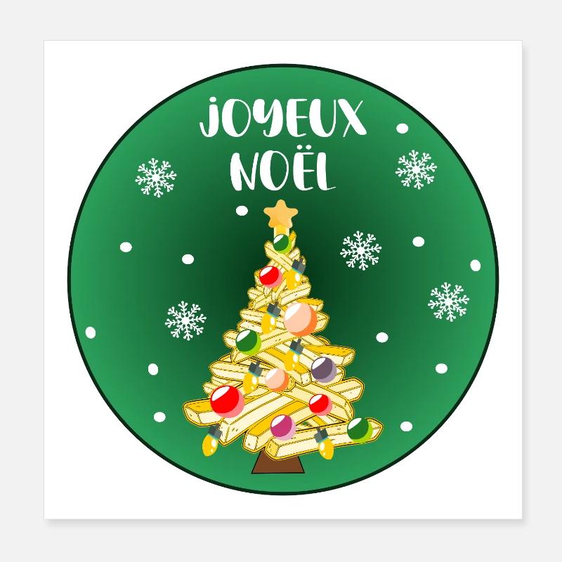 Frohe Weihnachtskartoffeln Poster 20x20 cm