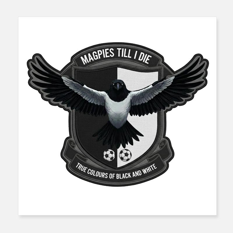 Magpies Crest Poster 20x20 cm