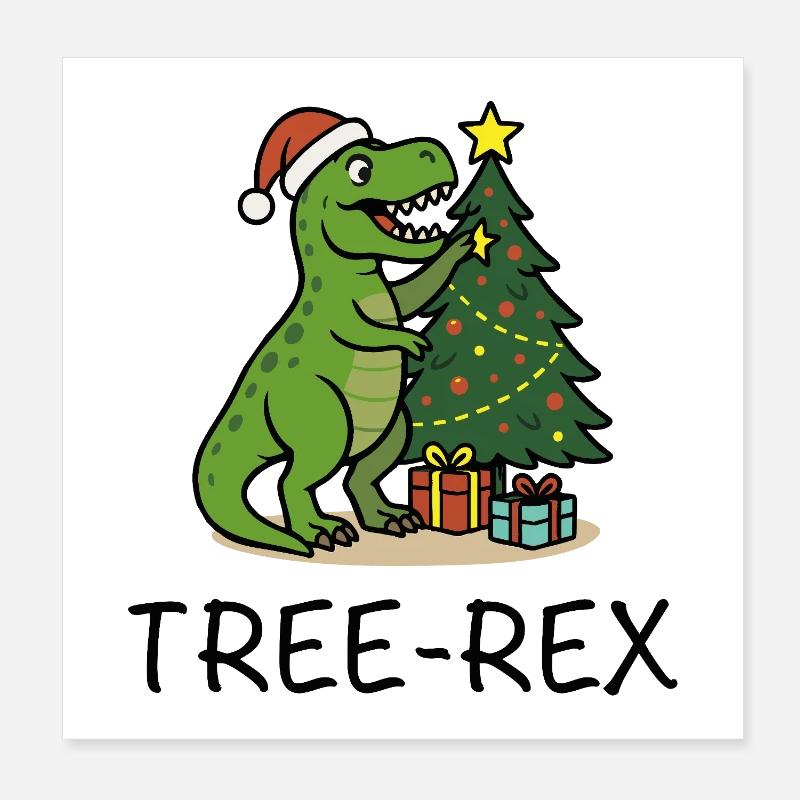Tree-Rex – Style Noël moche Poster 20 x 20 cm