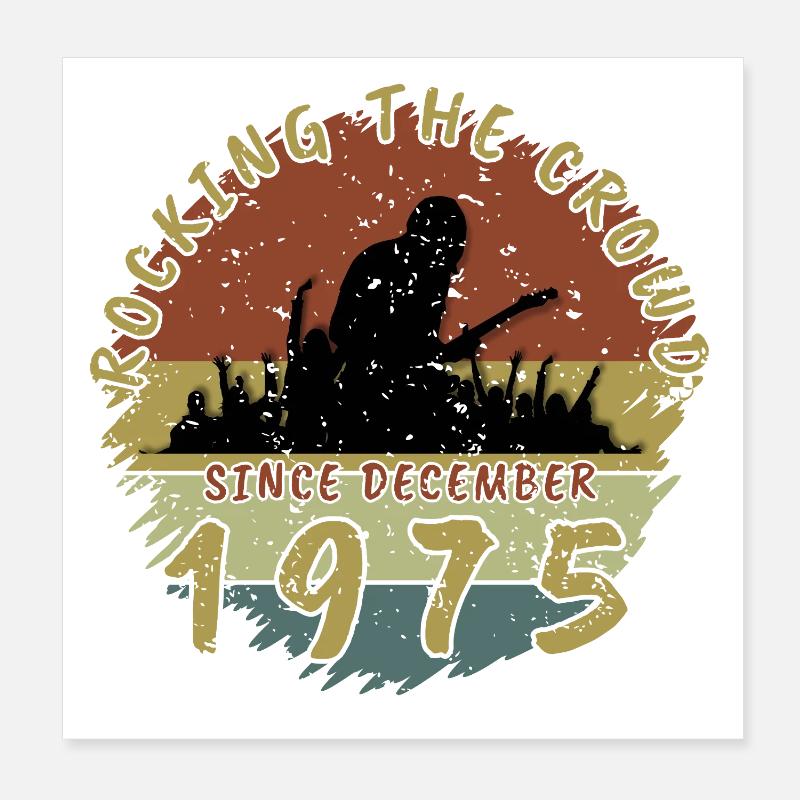 50. Geburtstag Rocking the crowd GIT 12/1975 Poster 20x20 cm
