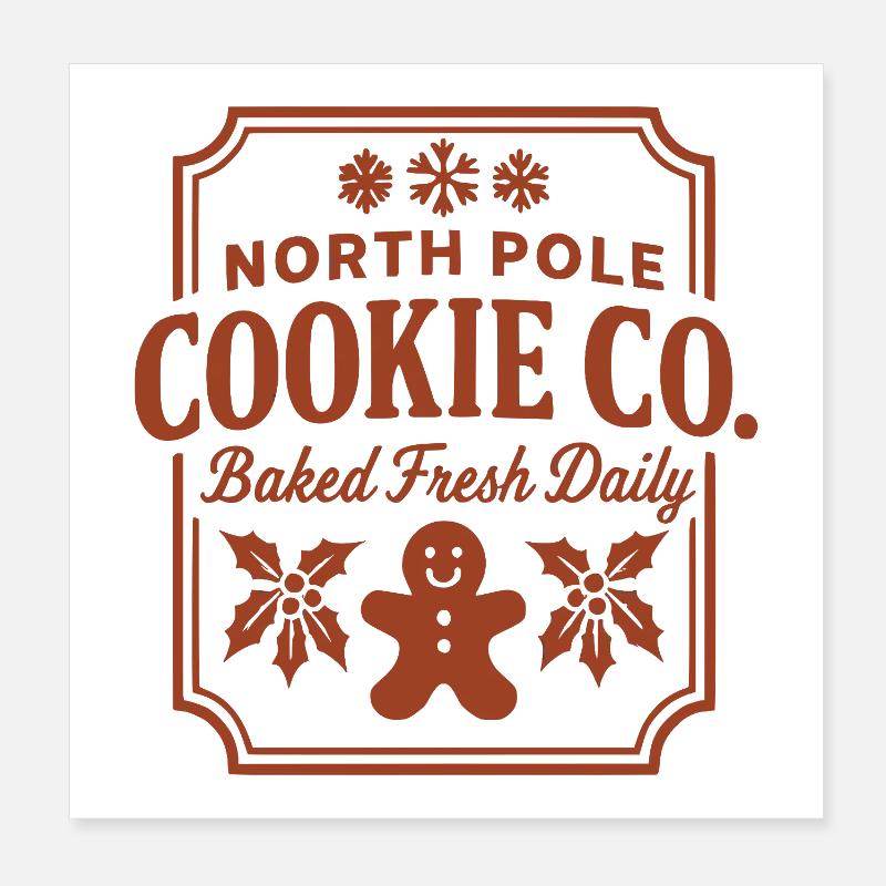 Logo de Cookie Co du Pôle Nord Poster 20 x 20 cm