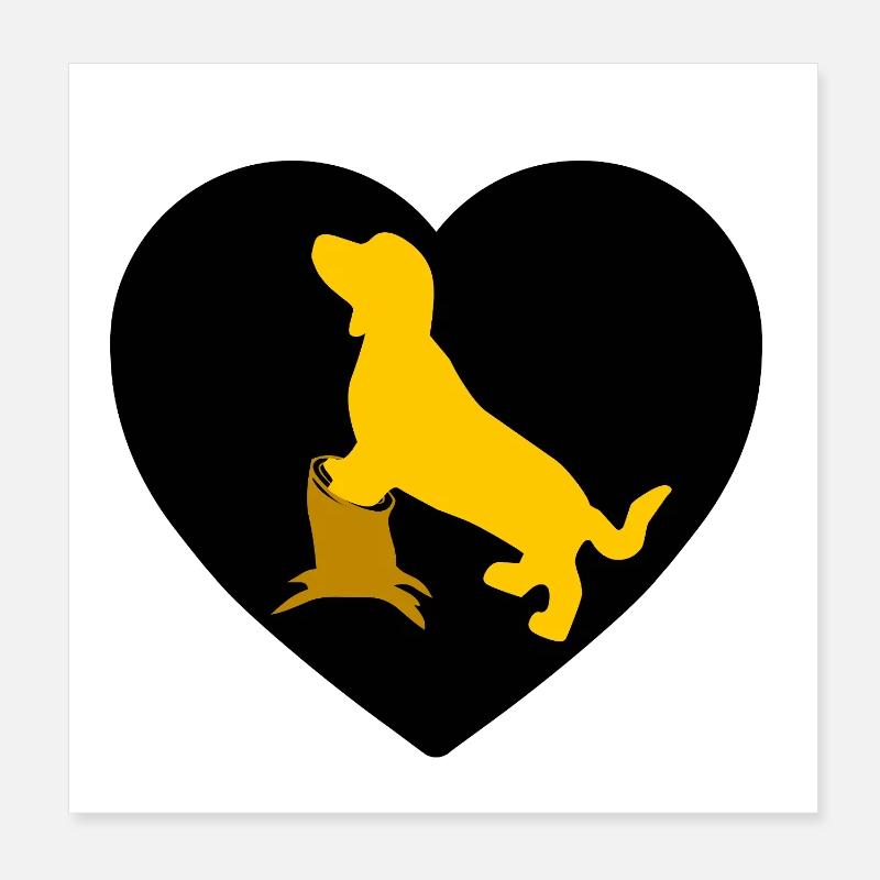 Dackel Poster 20x20 cm