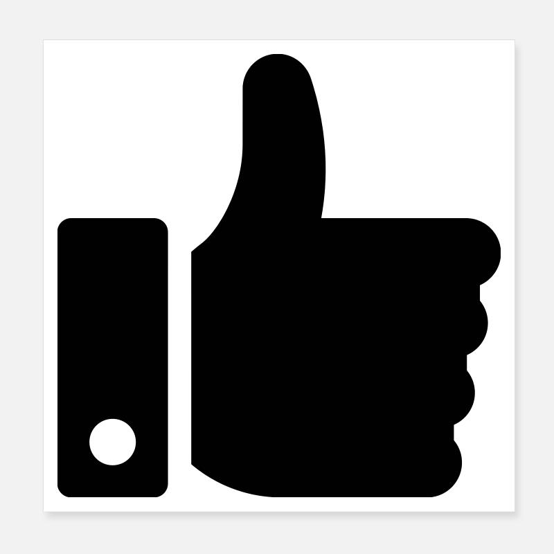 Comme la main, le symbole ok Poster 20 x 20 cm