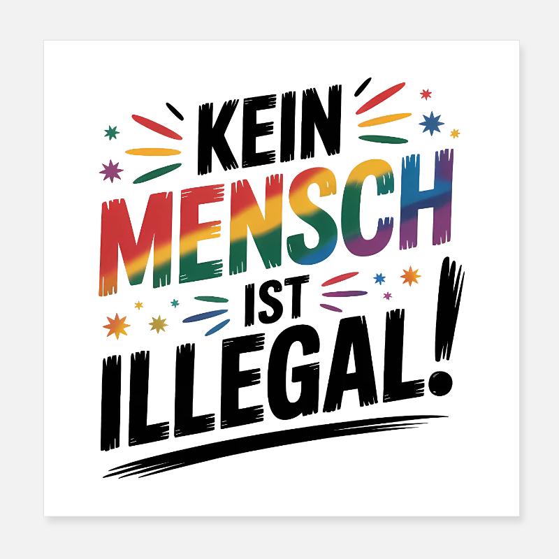 Personne n’est illégal - Logo Cool Pride Poster 20 x 20 cm