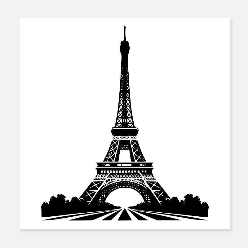 Tour Eiffel - L’Âme de Paris – Ombres d’Acier Poster 20 x 20 cm