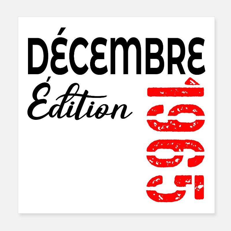 Décembre 1965 Édition Anniversaire Poster 20 x 20 cm