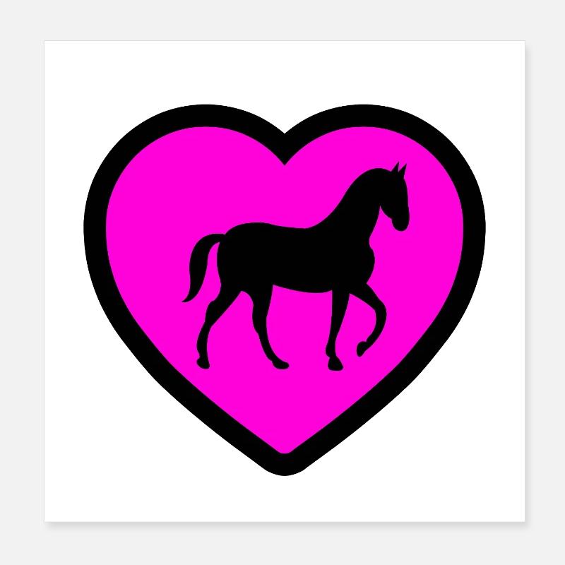 Chevaux Poster 20 x 20 cm